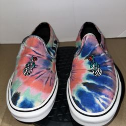 Grateful Dead Vans Sneaker- Size 9.5 women’s/ 8 men’s-Tie Dye Classic Slip On