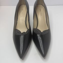 Nine West NWMargot Black Leather Heels Size 8M