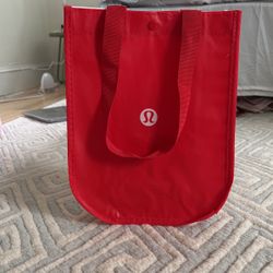 Red Lululemon Small Reusable Tote Bag