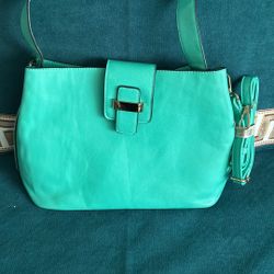 Mint Green Faux Leather Bag