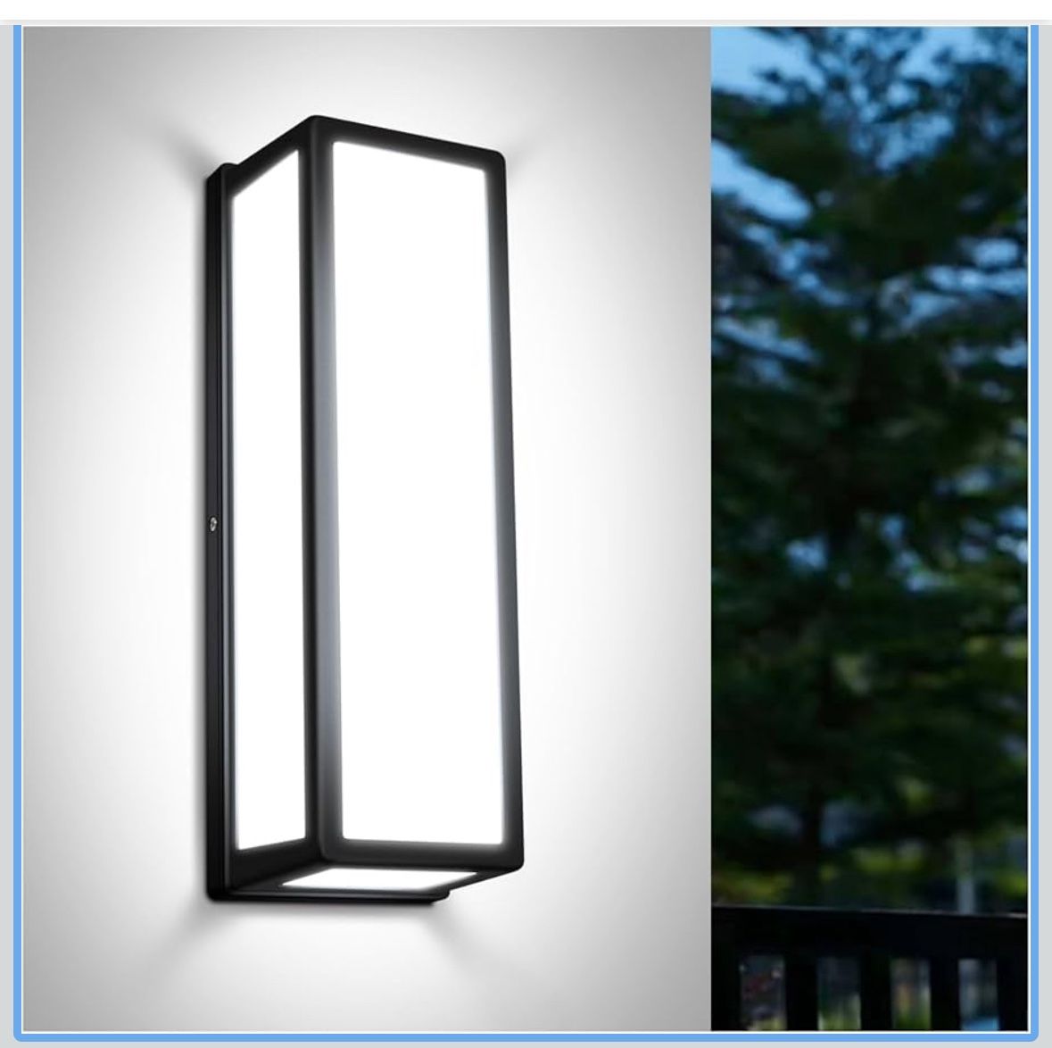 Tomourd 30Watt Modern Outdoor Wall Lights, 2000 Lumen Waterproof Exterior Porch Light, 6000K Daylight Anti-Rust Wall Mount Outdoor Wall Lighting for H