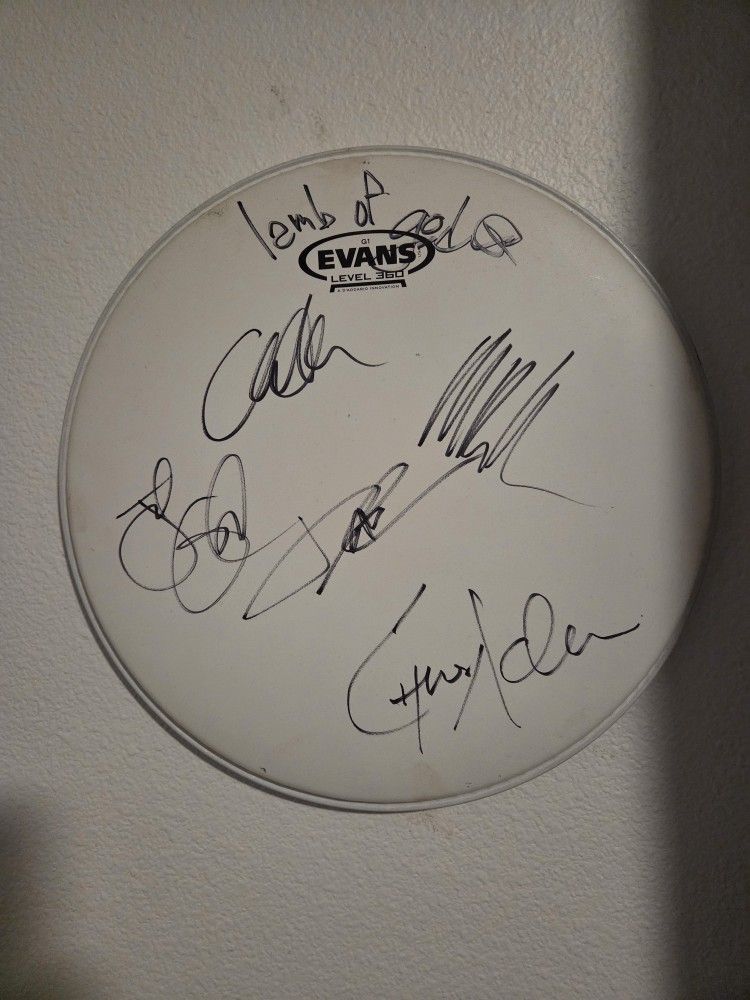 Lamb of God Autographed Drum Head