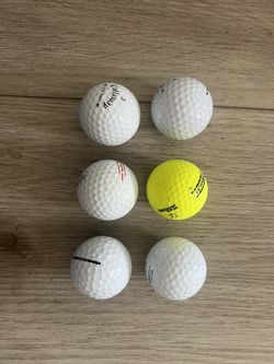 6 Assorted Used Golf Balls