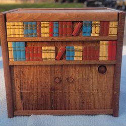 Vintage Musical/Mechanical Wooden Box Dispenser