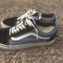 Blue vans off the wall shoes