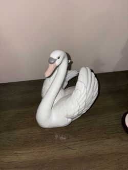 White Porcelain Swan Figurine