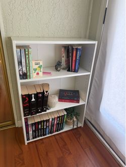 White bookshelf