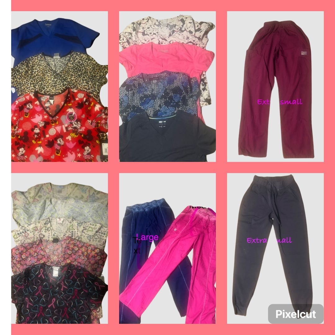 $35 MOVING SALE!!!! Must Go !!!Scrubs Small/med Bundle