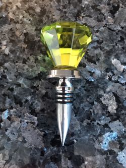 Wine Stopper With  Large Jeweled Top