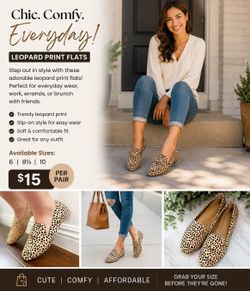 Brand New Leopard Print Flats