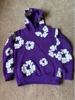 Denim Tear Hoodie Purple Size S