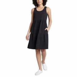 Frye Women's Tiered Dress, Black, L