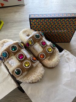 Kurt Geiger crystal teddy sandals