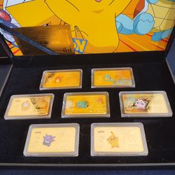 24kt gold plated Pokémon bars