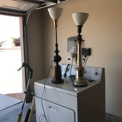 2 Vintage Lamps 20.00 For Both