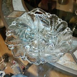 Vintage Candy Glass Bowl Devided