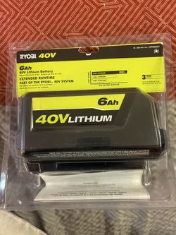 📍RYOBI📍40V 6ah Lithium Battery