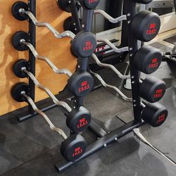 NEW Barbell Set With Rack