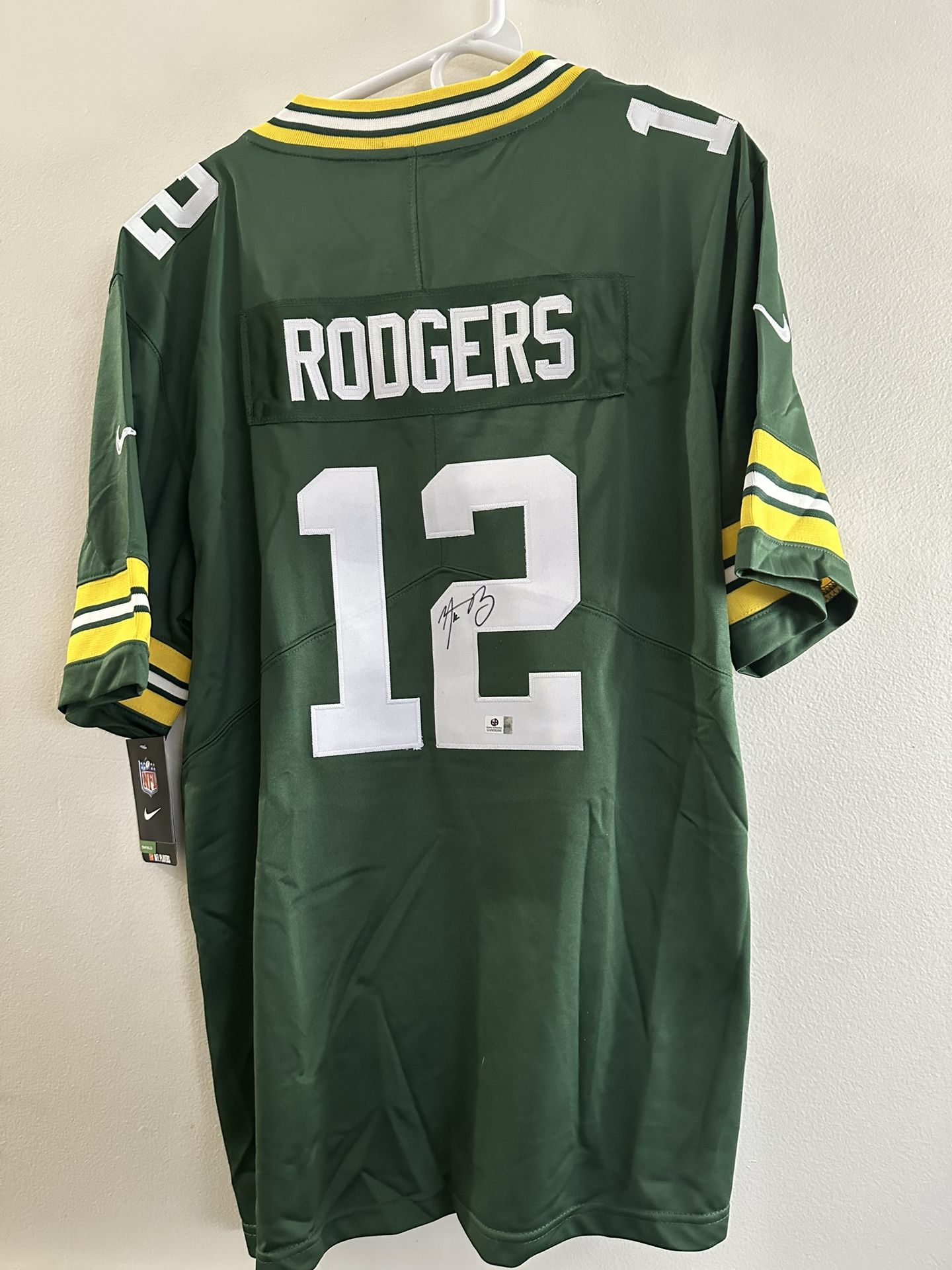 AARON RODGERS SIGNED GREEN BAY PACKERS QB AUTOGRAPHED NIKE JERSEY w/COA XL 869