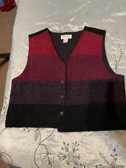 Ladies Westbound Size L Large Purple Vest Vintage