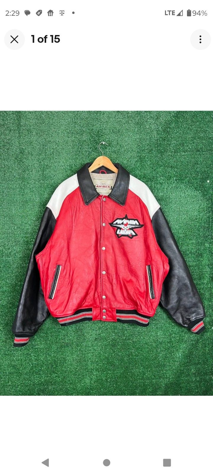 Avirex Leather Jacket 3xl But Fits Like A 2xl