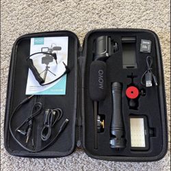 Phone Tripod + Microphone Kit for iPhone Tiktok Youtube Bundle