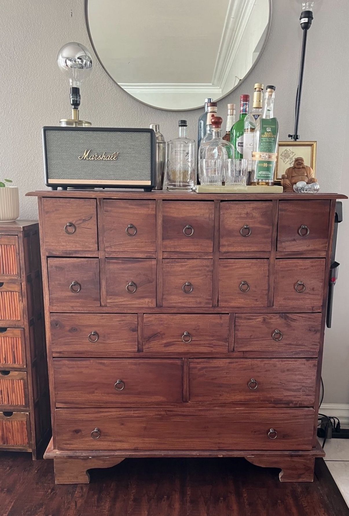 Antique Solid Wood Apothecary Cabinet
