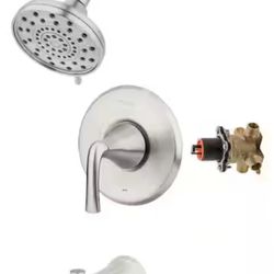 Ladera Single Handle 3-Spray Tub and Shower Faucet 1.8 GPM in Spot Defense Brushed Nickel