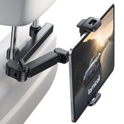 (60000H) Car Headrest Tablet Holder - [3 in 1 Extension Arm] Adjustable Tablet Car Mount for Back Seat, Road Trip Essentials for Kids, for 4.7-11" Dev