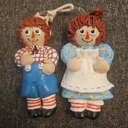Raggedy Ann and Andy Ornaments 