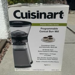 Cuisinart Programmable Conical Burr Mill Coffee Bean Grinder 18 Grinds