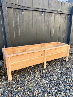 Handmade Cedar Raised Planter Box - 5 ft Long