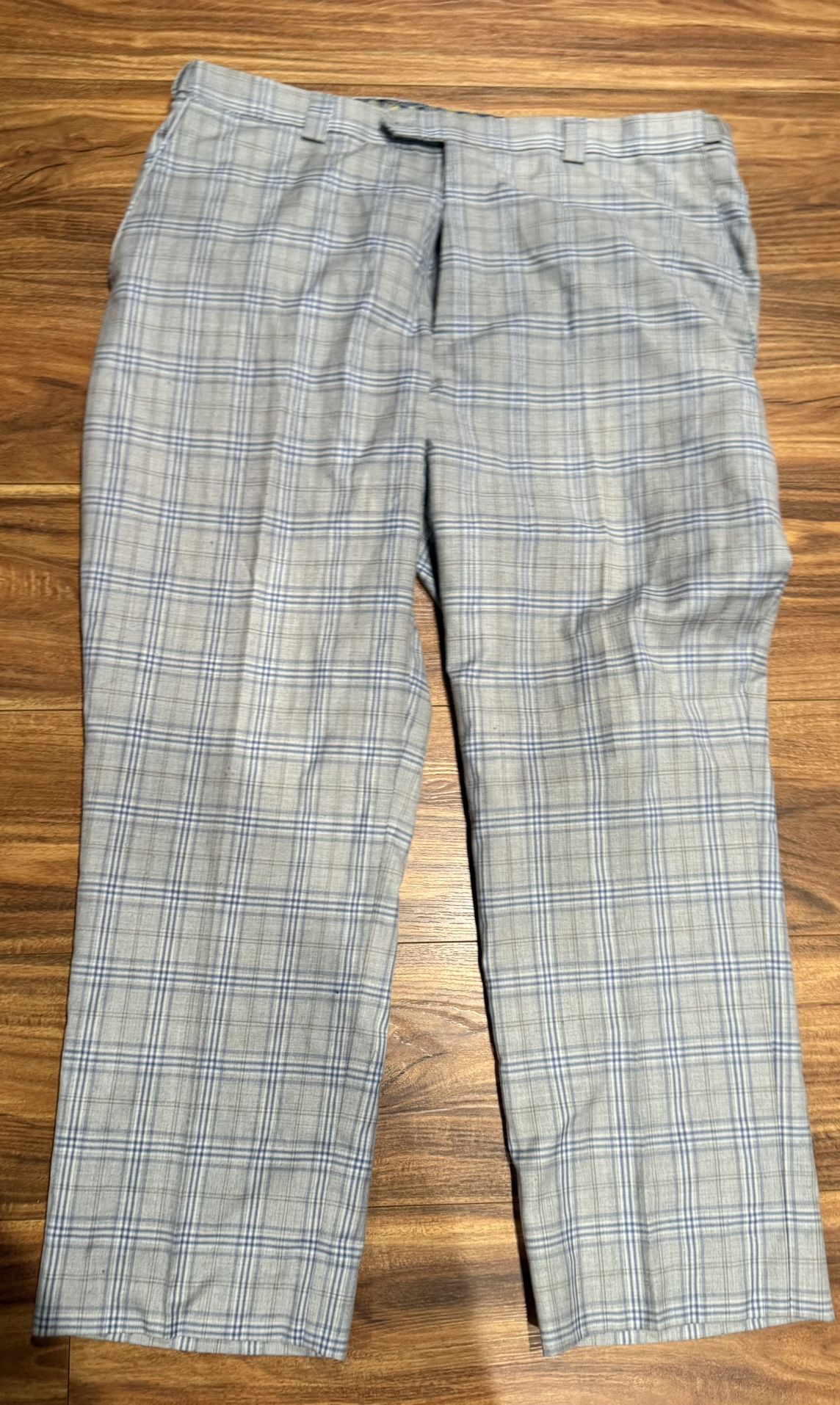Vintage Stacy Adams Plaid Flannel Dress Up Pants Suit Oldies Formal Pachuco