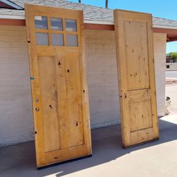Solid Wood Front Door - 8 Feet Tall - $200