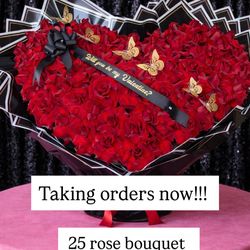 Big heart roses bouquet
