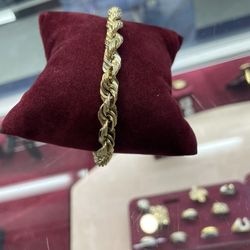 10K Gold Rope Bracelet 