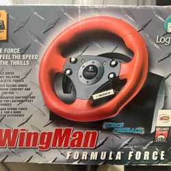 Logitech Wingman formula force steering wheel +joystick
