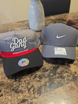 Never been worn nike snap back and Dad gang hat.