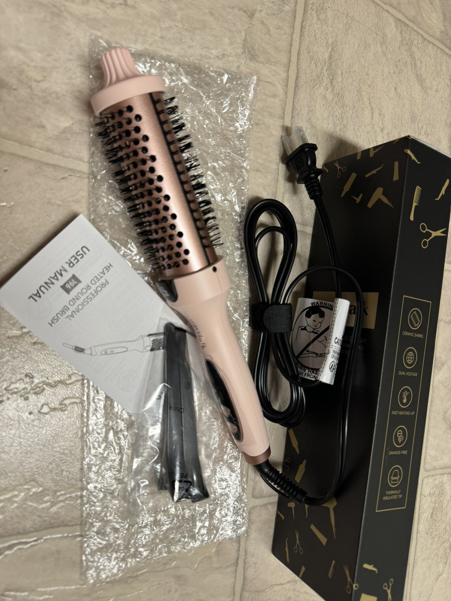 Negative Ion Single Thermal Brush 1.5 Inch | Professional Styling Tool for Effortless Waves