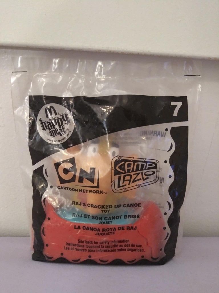 Cartoon Network Camp Lazlo Raj's Cracked Up Canoe Sealed Mcdonalds Toy