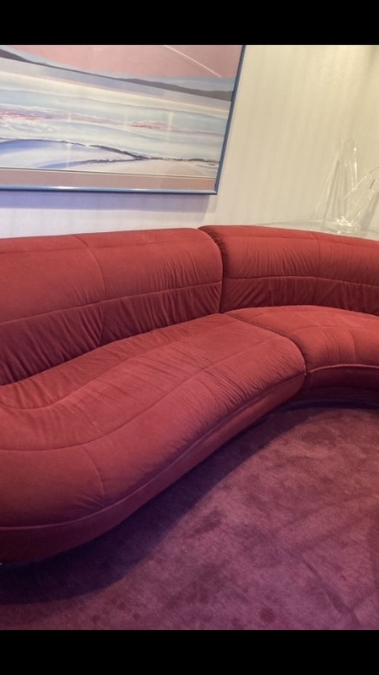 Red modern couch