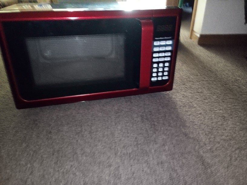 Red & Black Microwave 