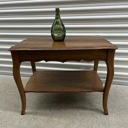 Vintage Solid Wood French Provincial End Table