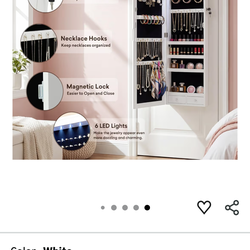 Jewelry cabinet w/led lights