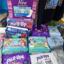 Pampers Diapers Different Sizes Poise Pads 