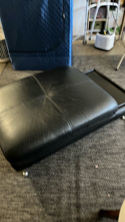 Leather ottoman