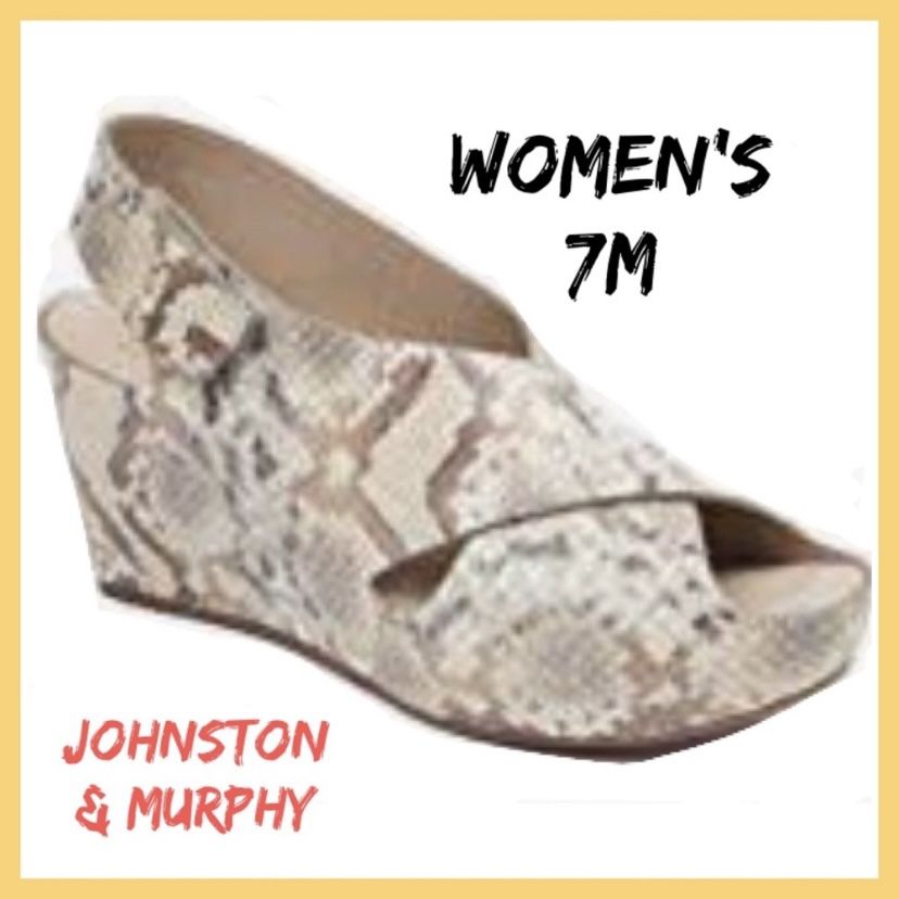NIB Women Designer Johnston & Murphy Tori Wedge Sz:7M