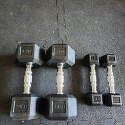 Dumbbells. 5s and 20s
