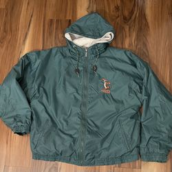 Vintage 90s Disney Mens XL Spell Out Winnie the Pooh Tigger Lined Hooded Jacket