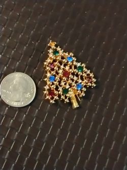 Eisenberg Ice vintage Christmas tree Brooch 50's-60's